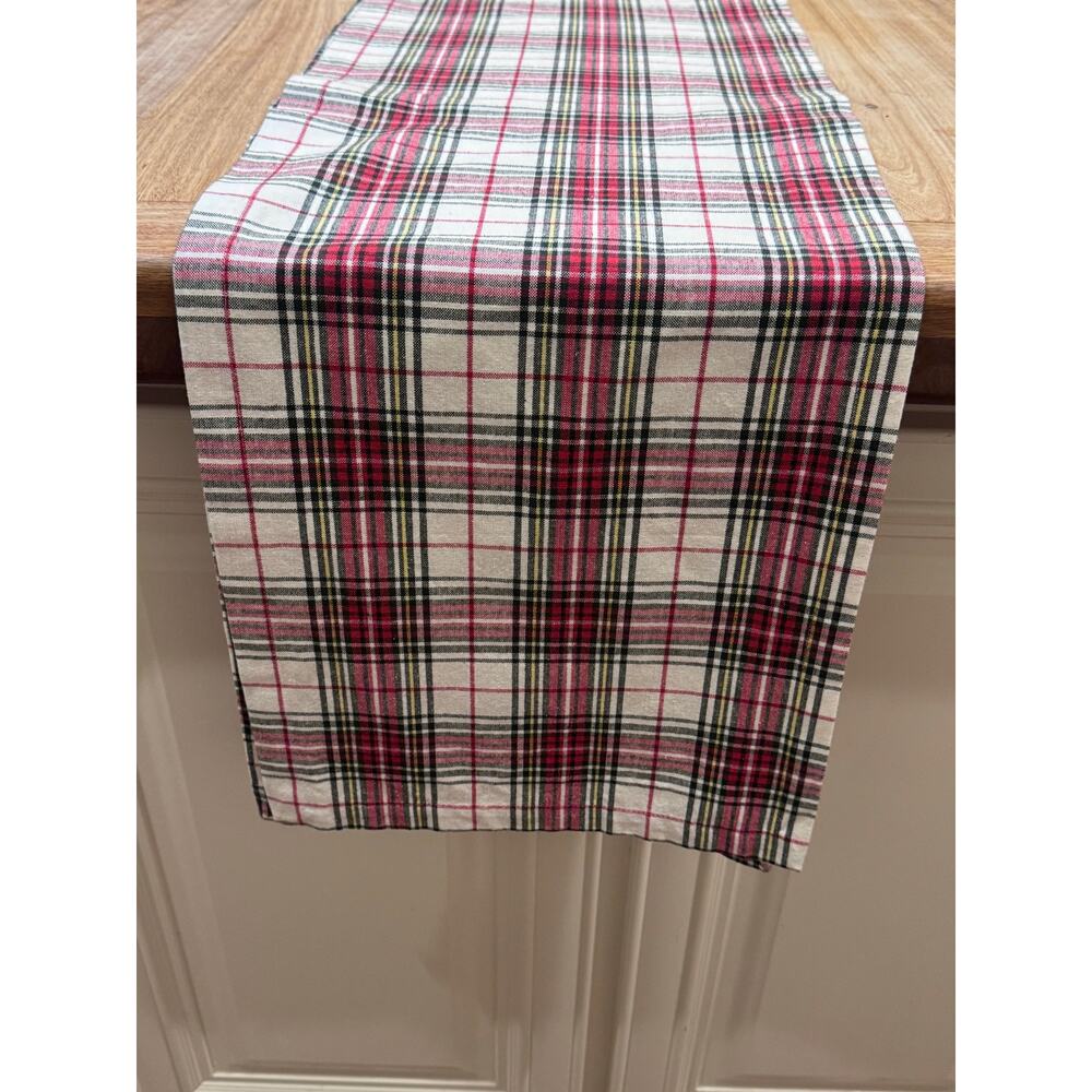 The Royal Standard Christmas Plaid Table Runner Red Green White Holiday